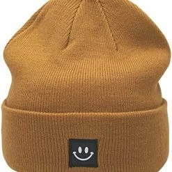 Buy ⭐ 55cube Knit Beanie Hat With Smile Face Unisex Solid Black 🔥 -Men Skullies & Beanies Sales 51OI5wfYPVL. AC