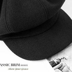 Brand new 😉 Sumolux 👩 Women Beret Newsboy Hat French Wool Cap Classic Autumn Spring Winter Navy Blue ✔️ -Men Skullies & Beanies Sales 51RYeD84OKL