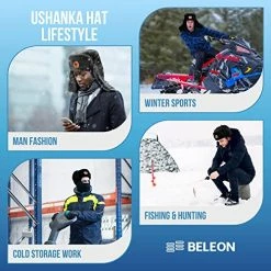 Deals 😍 BELEON Ushanka Russian Fur Hat - Soviet Army Trapper Hat Pink 🛒 -Men Skullies & Beanies Sales 51S040t1fUL