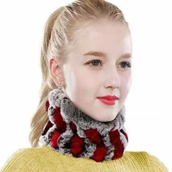 Discount 🎁 Forssils Real Rabbit Fur Headband Scarf For 👩 Women Knitted 👩 Womens Fur Neck Warmer Fur Hat Red 😀 -Men Skullies & Beanies Sales 51SQdbHIZqL. AC