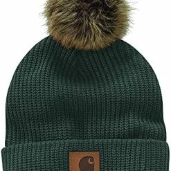 Outlet 🎁 Carhartt 👩 Women's Knit Fleece Lined Pom Hat, Black, OFA 🧨 -Men Skullies & Beanies Sales 51TDrBcHioL. AC
