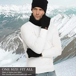 Best reviews of ✨ Winter Beanie Hat Scarf Touchscreen Gloves Set For Men And 👩 Women, Beanie Gloves Neck Warmer Set With Warm Knit Fleece Lined Black 🔥 -Men Skullies & Beanies Sales 51TMJMvzcJL