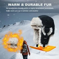 Best Pirce ✨ Kurhatic Winter Trapper Hat,Warm Faux Fur Aviator Hat,Russian Trooper Hunting Ski Hat With Ear Flaps for Men & 👩 Women Charcoal Gray 🌟 -Men Skullies & Beanies Sales 51TffZIJOjL