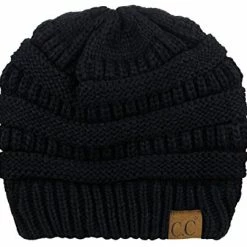 New 🎁 C.C Unisex Chunky Soft Stretch Cable Knit Warm Fuzzy Lined Skully Beanie Violet 😀 -Men Skullies & Beanies Sales 51ToydU0usL