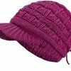 Cheap 👏 BYOS 👩 Womens Winter Chic Cable Warm Fleece Lined Crochet Knit Hat W/Visor Newsboy Cabbie Cap Dk.gray Bow 🛒 -Men Skullies & Beanies Sales 51V4F4DtQL. AC