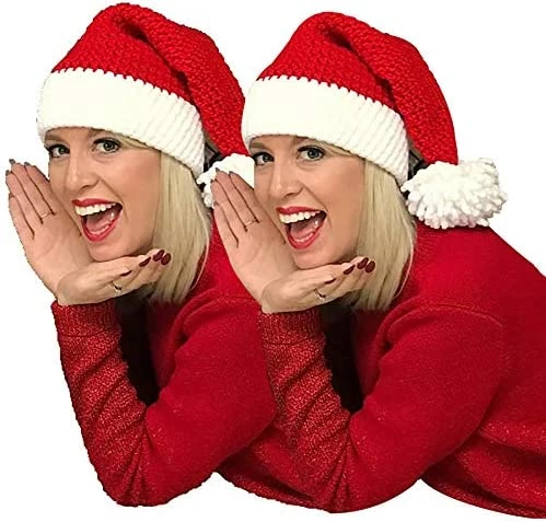 Discount β Caistre Santa's Hat π© Womens Beanie Winter Hat Soft Slouchy Warm Knit Skull Cap π Christmas Hat Red π€© 6 Discount β Caistre Santa's Hat π© Womens Beanie Winter Hat Soft Slouchy Warm Knit Skull Cap π Christmas Hat Red π€© - Image 4