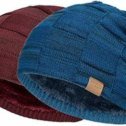 Deals 😍 2 Packs Slouchy Beanie For Men Winter Hats For Guys Cool Beanies Mens Lined Knit Warm Thick Skully Stocking Binie Hat… Blue / Army Green ⌛ -Men Skullies & Beanies Sales 51VY70ZlTXL. AC