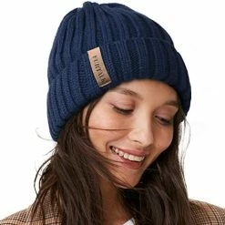 Coupon 🎉 FURTALK Winter Hats For 👩 Women Fleece Lined Beanie Cable Knit Chunky Beanies 👩 Womens Snow Cap Orange 🎁 -Men Skullies & Beanies Sales 51W967MOP0L. AC