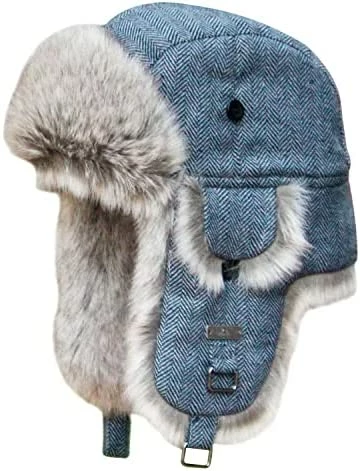 Buy 🔔 Kurhatic Winter Trapper Hat,Warm Faux Fur Aviator Hat,Russian Trooper Hunting Ski Hat With Ear Flaps for Men & 👩 Women Blue Grey 🔔 9 Buy 🔔 Kurhatic Winter Trapper Hat,Warm Faux Fur Aviator Hat,Russian Trooper Hunting Ski Hat With Ear Flaps for Men & 👩 Women Blue Grey 🔔 - Image 7