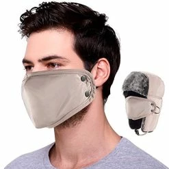 Best Pirce 🥰 Mysuntown Winter Hats For 👩 Women And Men, Winter Hat Trapper Hat Ushanka, Ear Flap Chin Strap And Windproof Mask. Grey 🎁 -Men Skullies & Beanies Sales 51WKG8nWmaL