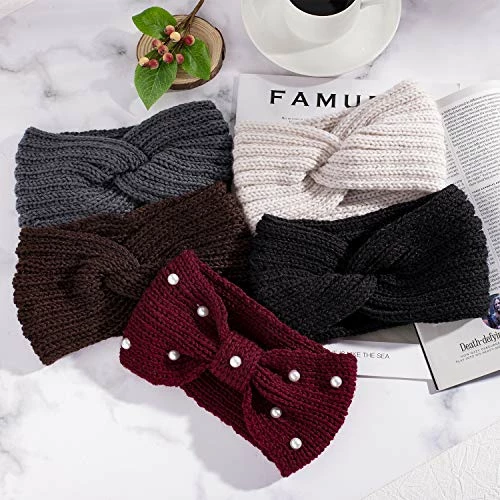 Coupon β€οΈ Whaline 5 Pieces Knit Headbands Winter Ear Warmers, 4 Elastic Turban Head Wraps And 1 Pearl Crochet Hair Band, Hair Scrunchies Scarves For π© Women π§ Girls (Autumn&Winter Colors) π 4 Coupon β€οΈ Whaline 5 Pieces Knit Headbands Winter Ear Warmers, 4 Elastic Turban Head Wraps And 1 Pearl Crochet Hair Band, Hair Scrunchies Scarves For π© Women π§ Girls (Autumn&Winter Colors) π - Image 2