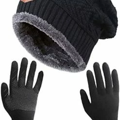 Outlet 🔔 HINDAWI Winter Slouchy Beanie Gloves For 👩 Women Knit Hats Skull Caps Touch Screen Mittens Hat+gloves (brown) 🔥 19 Outlet 🔔 HINDAWI Winter Slouchy Beanie Gloves For 👩 Women Knit Hats Skull Caps Touch Screen Mittens Hat+gloves (brown) 🔥 -Men Skullies & Beanies Sales 51WthbrDZJL. AC