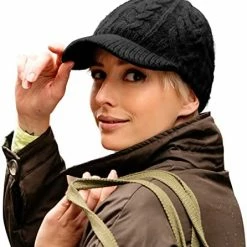 Top 10 🧨 Jeff & Aimy 👩 Women's 100% Wool Knit Visor Beanie Newsboy Cap Cold Weather Warm Winter Hat 89231#coffee ⌛ -Men Skullies & Beanies Sales 51XO4nO8PZL. AC