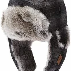 New ⭐ Jeff & Aimy Stylish Plaid Winter Wool Trapper Faux Fur Earflap Hunting Hat Ushanka Russian Cold Weather Thick Lined 55-61CM 89079#brown_46%wool 🤩 -Men Skullies & Beanies Sales 51XeRXMPIiL. AC