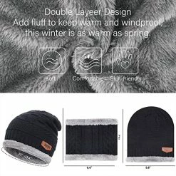 Best reviews of π Mens π© Womens Winter Beanie Hat Scarf Set Warm Knit Hat Thick Fleece Lined Winter Cap Neck Warmer For Men π© Women B Black π 9 Best reviews of π Mens π© Womens Winter Beanie Hat Scarf Set Warm Knit Hat Thick Fleece Lined Winter Cap Neck Warmer For Men π© Women B Black π -Men Skullies & Beanies Sales 51Xu1cWElML