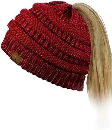 Promo 🔥 C.C BeanieTail Soft Stretch Cable Knit Messy High Bun Ponytail Beanie Hat Dark Olive 👍 16 Promo 🔥 C.C BeanieTail Soft Stretch Cable Knit Messy High Bun Ponytail Beanie Hat Dark Olive 👍 - Image 14