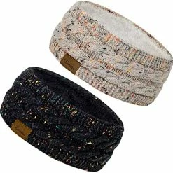 Budget ๐ Loritta 2 Pack Headbands For ๐ฉ Women Winter Warm Cable Knit Ear Warmer Thick Head Wrap Fuzzy Fleece Lined Gifts X Cross Confetti- 2 Pack(beige+black) ๐ 19 Budget ๐ Loritta 2 Pack Headbands For ๐ฉ Women Winter Warm Cable Knit Ear Warmer Thick Head Wrap Fuzzy Fleece Lined Gifts X Cross Confetti- 2 Pack(beige+black) ๐ -Men Skullies & Beanies Sales 51YllmkkqNL. AC