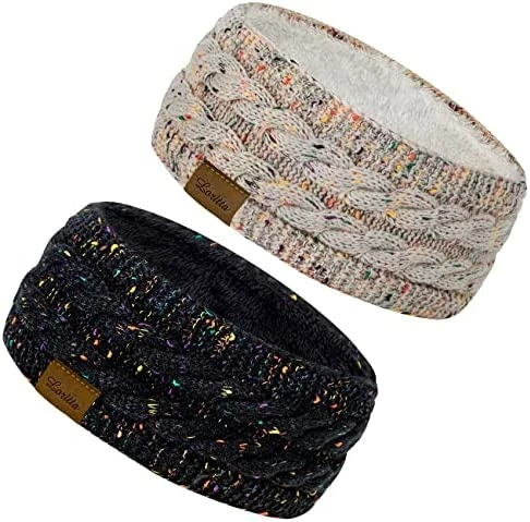 Budget ๐ Loritta 2 Pack Headbands For ๐ฉ Women Winter Warm Cable Knit Ear Warmer Thick Head Wrap Fuzzy Fleece Lined Gifts X Cross Confetti- 2 Pack(beige+black) ๐ 10 Budget ๐ Loritta 2 Pack Headbands For ๐ฉ Women Winter Warm Cable Knit Ear Warmer Thick Head Wrap Fuzzy Fleece Lined Gifts X Cross Confetti- 2 Pack(beige+black) ๐ - Image 8