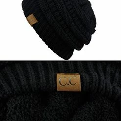 New 🎁 C.C Unisex Chunky Soft Stretch Cable Knit Warm Fuzzy Lined Skully Beanie Violet 😀 -Men Skullies & Beanies Sales 51YtKPKvd3L
