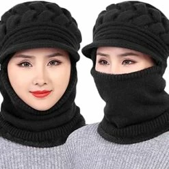 New ๐ฅฐ Fleece Lined ๐ฉ Womens Beanie Hat, Winter Hat Scarf Mask Set,Women's Winter Hat, Middle-Aged And Old Warm Earmuff Hat Dark Purple โ 26 New ๐ฅฐ Fleece Lined ๐ฉ Womens Beanie Hat, Winter Hat Scarf Mask Set,Women's Winter Hat, Middle-Aged And Old Warm Earmuff Hat Dark Purple โ -Men Skullies & Beanies Sales 51ZsRrxpPfL. AC