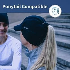 Buy 😉 TrailHeads Fleece Ponytail Hat With Drop Down Ear Warmer | The Trailblazer Adventure Hat For 👩 Women Heather Teal 😀 -Men Skullies & Beanies Sales 51a0dAvPAGL