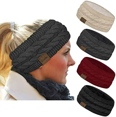 Brand new ๐ Loritta 4 Pack ๐ฉ Womens Winter Headbands Fuzzy Fleece Lined Ear Warmer Cable Knit Thick Warm Crochet Headband Gifts A Solid Color(black+dark Gray+wine Red+beige) โ๏ธ 14 Brand new ๐ Loritta 4 Pack ๐ฉ Womens Winter Headbands Fuzzy Fleece Lined Ear Warmer Cable Knit Thick Warm Crochet Headband Gifts A Solid Color(black+dark Gray+wine Red+beige) โ๏ธ - Image 12