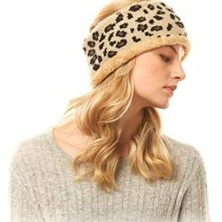 Best Pirce 🧨 By You 👩 Women Winter Soft Sherpa Fleece Twisted Knot Headwrap Headband Ear Warmer Velvet Fleece - Brown ❤️ -Men Skullies & Beanies Sales 51aTaxMZbsL