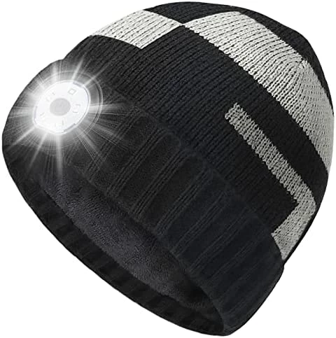 Coupon π Mens Gifts Beanie Hat With Light: Stocking Stuffers π© Women Men Rechargeable Cap LED Flashlight Winter Hats Gift Ideas For Dad Black And White π₯° 9 Coupon π Mens Gifts Beanie Hat With Light: Stocking Stuffers π© Women Men Rechargeable Cap LED Flashlight Winter Hats Gift Ideas For Dad Black And White π₯° - Image 7