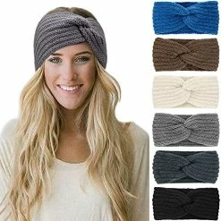 Discount 🛒 DRESHOW Crochet Ear Warmer Headband Soft Knit Turban Stretch Headbands Warmer For 👩 Women Winter 6 Pack Crochet Knitted Headband B ⌛ -Men Skullies & Beanies Sales 51cguCE5MjL. AC