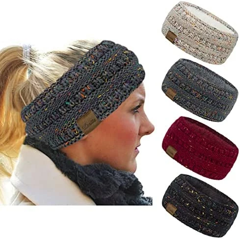 New โญ Loritta 4 Pack ๐ฉ Womens Headbands Winter Ear Muffs Warm Head Wrap Thick Ear Warmers Knit Head Bands For Cold Weather Z Stipple Design(black+beige+pink+gray) ๐ 12 New โญ Loritta 4 Pack ๐ฉ Womens Headbands Winter Ear Muffs Warm Head Wrap Thick Ear Warmers Knit Head Bands For Cold Weather Z Stipple Design(black+beige+pink+gray) ๐ - Image 10