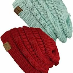 Outlet โ๏ธ C.C Trendy Warm Chunky Soft Stretch Cable Knit Beanie Skully, 2 Pack Sea Green/melange Gray ๐ 25 Outlet โ๏ธ C.C Trendy Warm Chunky Soft Stretch Cable Knit Beanie Skully, 2 Pack Sea Green/melange Gray ๐ -Men Skullies & Beanies Sales 51eJJerKiJL. AC
