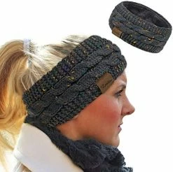 Best Pirce 🎁 Loritta 👩 Womens Ear Warmers Headbands Winter Warm Fuzzy Cable Knit Head Wrap Fleece Lined Gifts Pure Color- Beige(1 Pack) 🌟 -Men Skullies & Beanies Sales 51eu8NWTm3L. AC