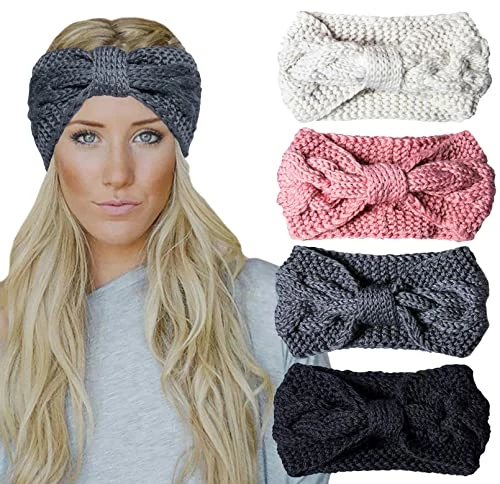 Outlet π Chalier 4 Pcs Warm Winter Headbands For π© Women Cable Crochet Turban Ear Warmer Headband Gifts A-black β¨ 6 Outlet π Chalier 4 Pcs Warm Winter Headbands For π© Women Cable Crochet Turban Ear Warmer Headband Gifts A-black β¨ - Image 4