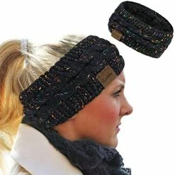 Best Pirce 🎁 Loritta 👩 Womens Ear Warmers Headbands Winter Warm Fuzzy Cable Knit Head Wrap Fleece Lined Gifts Pure Color- Beige(1 Pack) 🌟 -Men Skullies & Beanies Sales 51fRmKVovL. AC