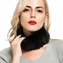 Discount 🎁 Forssils Real Rabbit Fur Headband Scarf For 👩 Women Knitted 👩 Womens Fur Neck Warmer Fur Hat Red 😀 -Men Skullies & Beanies Sales 51fdzyMeZbL. AC