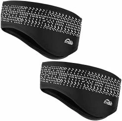 Deals 🤩 ZYXBBD Ear Warmers For 👩 Women And Men-Fleece Winter Ear Warmer Headband Ear Muffs For Jogging Running Hiking Cycling Under Helmet 2 Pack Black+red 🥰 -Men Skullies & Beanies Sales 51gg3hud39L. AC