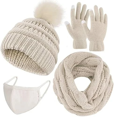 New ๐ URATOT Winter Warm Knitted Sets Knitted Beanie Hat Scarf Face Cover Touchscreen Gloves Set For Men ๐ฉ Women Navy ๐ 8 New ๐ URATOT Winter Warm Knitted Sets Knitted Beanie Hat Scarf Face Cover Touchscreen Gloves Set For Men ๐ฉ Women Navy ๐ - Image 6