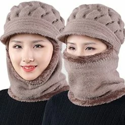New ๐ฅฐ Fleece Lined ๐ฉ Womens Beanie Hat, Winter Hat Scarf Mask Set,Women's Winter Hat, Middle-Aged And Old Warm Earmuff Hat Dark Purple โ 28 New ๐ฅฐ Fleece Lined ๐ฉ Womens Beanie Hat, Winter Hat Scarf Mask Set,Women's Winter Hat, Middle-Aged And Old Warm Earmuff Hat Dark Purple โ -Men Skullies & Beanies Sales 51h3PS HTYL. AC