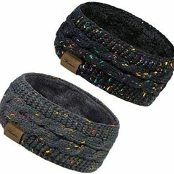Outlet 🤩 2 Pack Ear Warmer Headband 👩 Women Winter Cable Knit Headband Twist Fuzzy Fleece Lined Gifts Stocking Stuffers For Mom Deep Black, Beige ❤️ 20 Outlet 🤩 2 Pack Ear Warmer Headband 👩 Women Winter Cable Knit Headband Twist Fuzzy Fleece Lined Gifts Stocking Stuffers For Mom Deep Black, Beige ❤️ -Men Skullies & Beanies Sales 51hc52unZ7L. AC