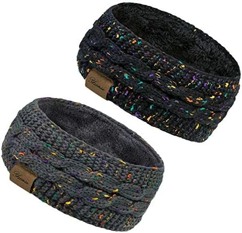 Outlet 🤩 2 Pack Ear Warmer Headband 👩 Women Winter Cable Knit Headband Twist Fuzzy Fleece Lined Gifts Stocking Stuffers For Mom Deep Black, Beige ❤️ 9 Outlet 🤩 2 Pack Ear Warmer Headband 👩 Women Winter Cable Knit Headband Twist Fuzzy Fleece Lined Gifts Stocking Stuffers For Mom Deep Black, Beige ❤️ - Image 7
