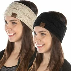 Cheap 🎉 Funky Junque Exclusives 👩 Womens Head Wrap Lined Headband Stretch Knit Ear Warmer Grey, Black, Beige, French Beige - 4 Tone Mix 🎁 -Men Skullies & Beanies Sales 51ihpH9gMhL. AC