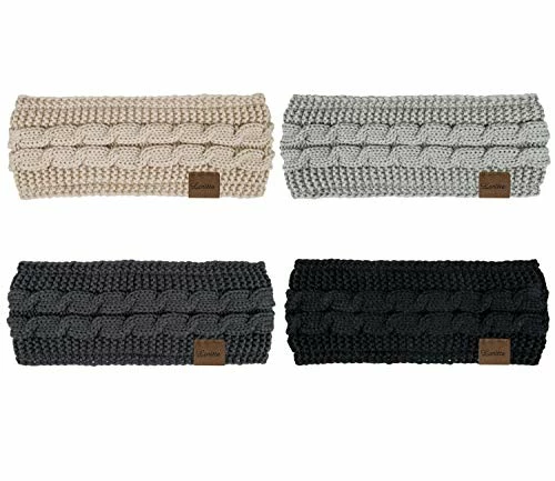 Brand new ๐ Loritta 4 Pack ๐ฉ Womens Winter Headbands Fuzzy Fleece Lined Ear Warmer Cable Knit Thick Warm Crochet Headband Gifts A Solid Color(black+dark Gray+wine Red+beige) โ๏ธ 4 Brand new ๐ Loritta 4 Pack ๐ฉ Womens Winter Headbands Fuzzy Fleece Lined Ear Warmer Cable Knit Thick Warm Crochet Headband Gifts A Solid Color(black+dark Gray+wine Red+beige) โ๏ธ - Image 2