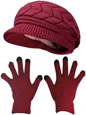 Best deal 🤩 HINDAWI Winter Hats Gloves For 👩 Women Knit Warm Snow Ski Outdoor Caps Touch Screen Mittens Hat And Gloves (grey) 😍 5 Best deal 🤩 HINDAWI Winter Hats Gloves For 👩 Women Knit Warm Snow Ski Outdoor Caps Touch Screen Mittens Hat And Gloves (grey) 😍 - Image 3