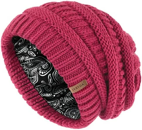 Best Pirce ๐ FURTALK Winter Beanie Hat For ๐ฉ Women Satin Lined Cable Knit Chunky Slouchy Beanies Skull Warm Cap Wine Red-satin Lining โ๏ธ 16 Best Pirce ๐ FURTALK Winter Beanie Hat For ๐ฉ Women Satin Lined Cable Knit Chunky Slouchy Beanies Skull Warm Cap Wine Red-satin Lining โ๏ธ - Image 14