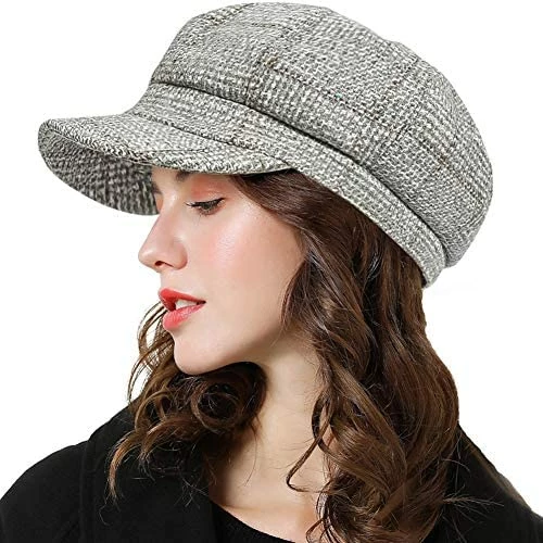 Budget ๐ Womens Newsboy Cap Wool Visor Cabbie Fiddler Winter Spring Octagonal Paperboy Hat ๐ง Girls Gift Coffee Plaid ๐ 8 Budget ๐ Womens Newsboy Cap Wool Visor Cabbie Fiddler Winter Spring Octagonal Paperboy Hat ๐ง Girls Gift Coffee Plaid ๐ - Image 6