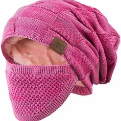 Deals 😀 REDESS Beanie Hat For Men And 👩 Women Knit Slouchy Thick Skull Cap Winter Warm Hats With Face Cover D3 Pure Dark Gray 🎁 -Men Skullies & Beanies Sales 51lP8YbJDL. AC