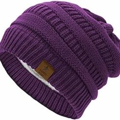 New 🎁 Durio 👩 Womens Knit Beanie Winter Thick Solid Fleece Lined Beanie Hats For 👩 Women Men Unisex Warm Skiing Beanies H Black & Deep Grey & Black Grey Mixed ✨ -Men Skullies & Beanies Sales 51lReMi3 hL. AC