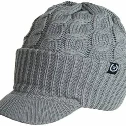 Budget 🧨 Winter Newsboy Cable Knitted Visor Beanie Bill Winter Warm Hat Black & Lt.pink ✔️ -Men Skullies & Beanies Sales 51mE8k1srPL. AC