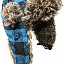Flash Sale 👍 Trapper Hats Warm Thick Trooper Winter Hats - Men 👩 Women Water Resistant And Windproof. Green & Blue Plaid 🤩 -Men Skullies & Beanies Sales 51mbCWFqKJL. AC