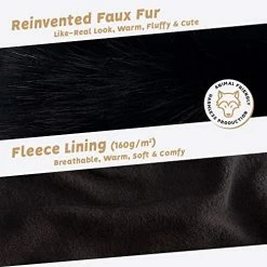 Wholesale 🛒 Futrzane Winter Faux Fur Headband For 👩 Women - Like Real Fur - Fancy Ear Warmer (Black Fox) 🛒 -Men Skullies & Beanies Sales 51mqoSCJbUL